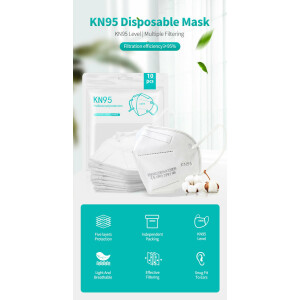 10x FFP2-Maske CE + 95% Filterwirkung
