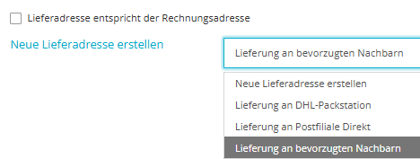 Lieferadresse 